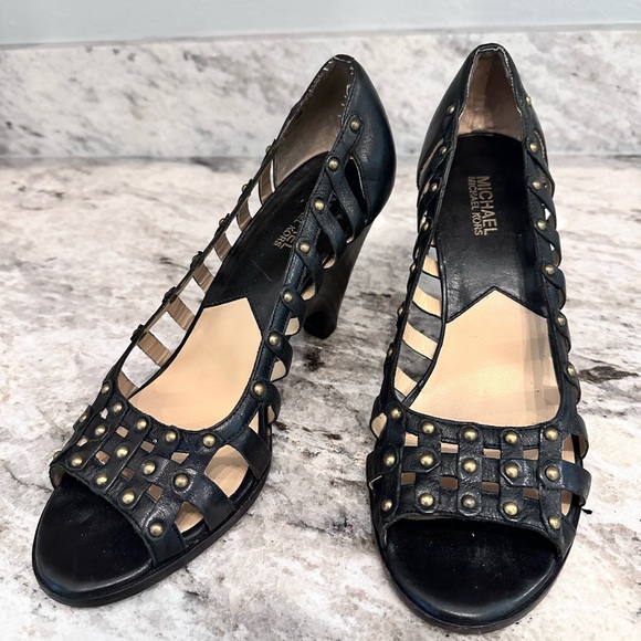 Michael Kors Black peep toe wedge pump size - Picture 4 of 6